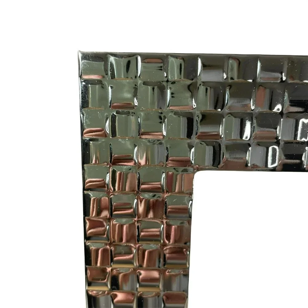 Philip Whitney Silver Plated Basketweave Frames Square 4x6 5x7 Lot of 2 New